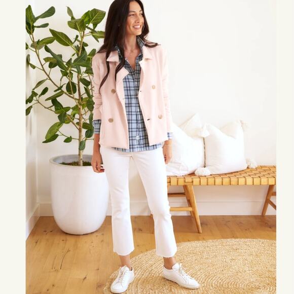 Frank & Eileen Mini Belfast Triple Fleece Peacoat Vintage Rose Size Medium - Picture 5 of 14